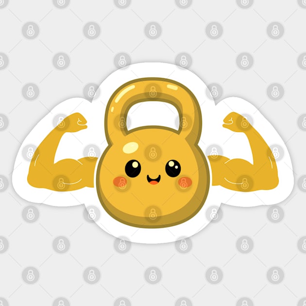 Kettlebell Workout Heavy Weight Sticker by Creatifly Graphic Tees